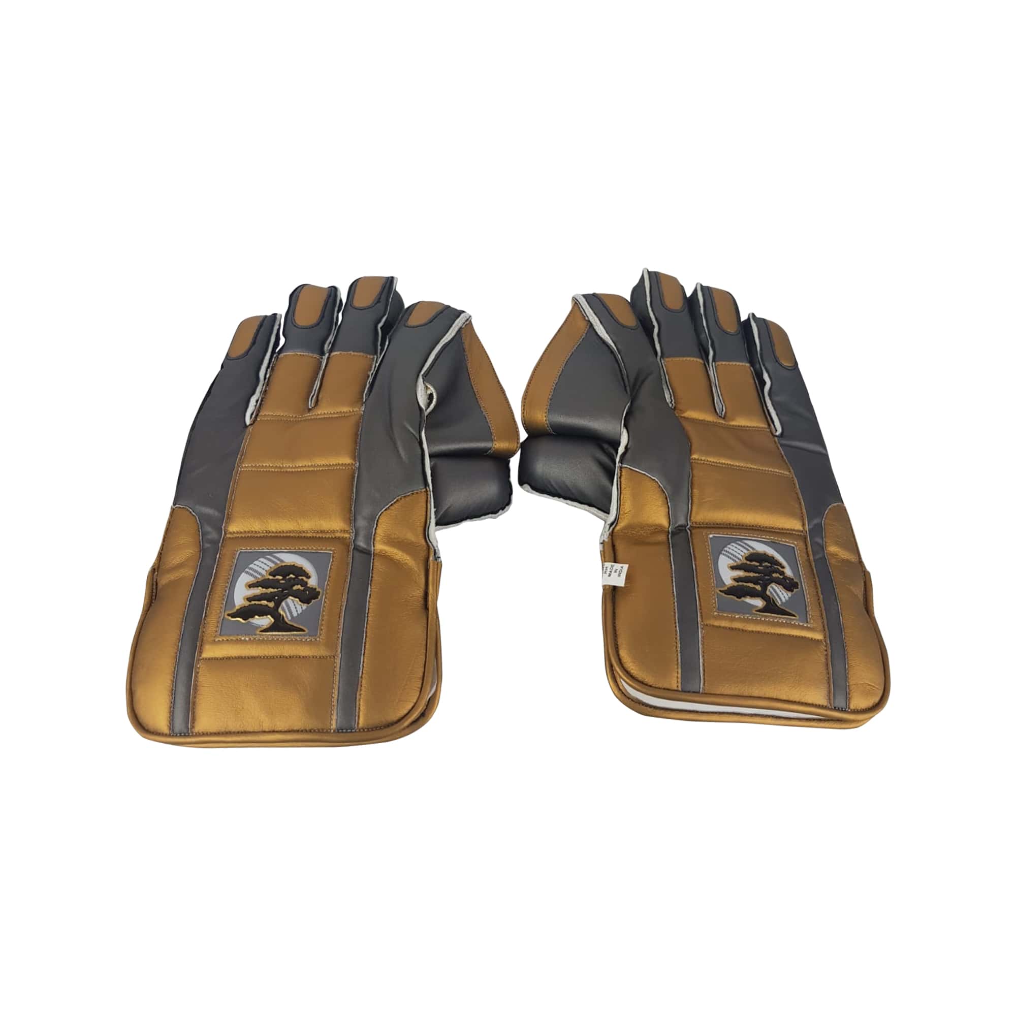Gold & Grey Premium Edition Wicket Keeping Gloves - Youth