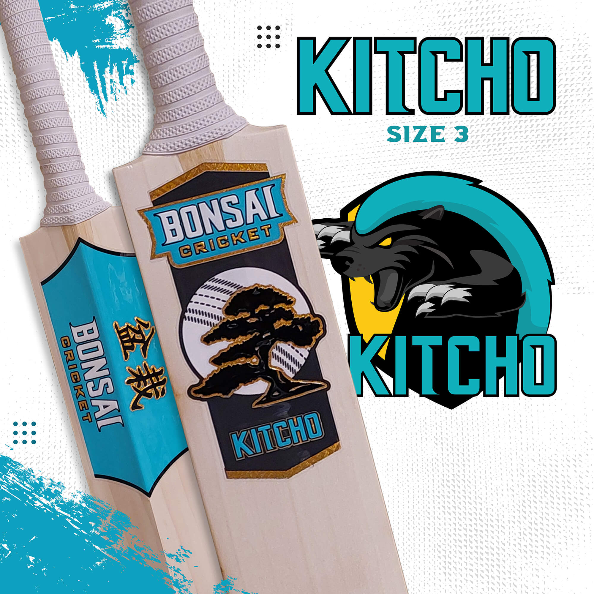 Junior Cricket Bat - Kitcho Edition English Willow (Size 3)