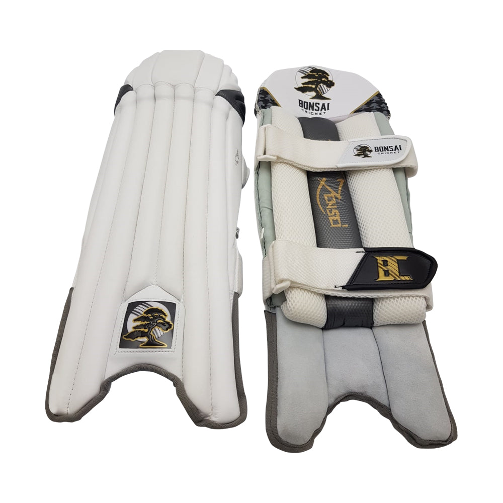 White Premium Edition Wicket Keeping Pads - All Sizes