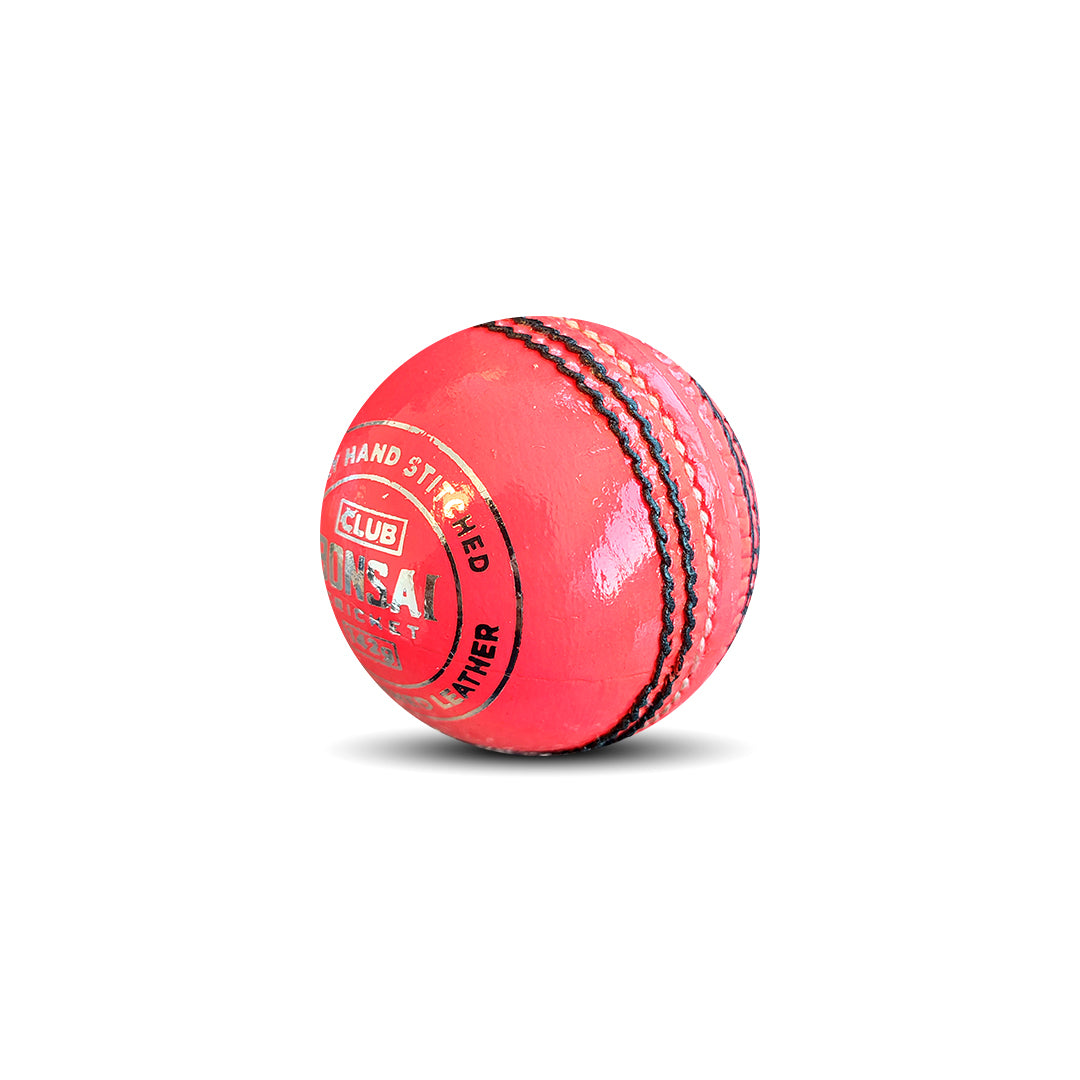 Club 2022 - Womens Cricket Ball (142 Gram) - White/Pink